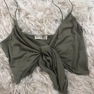 Tie front crop top
